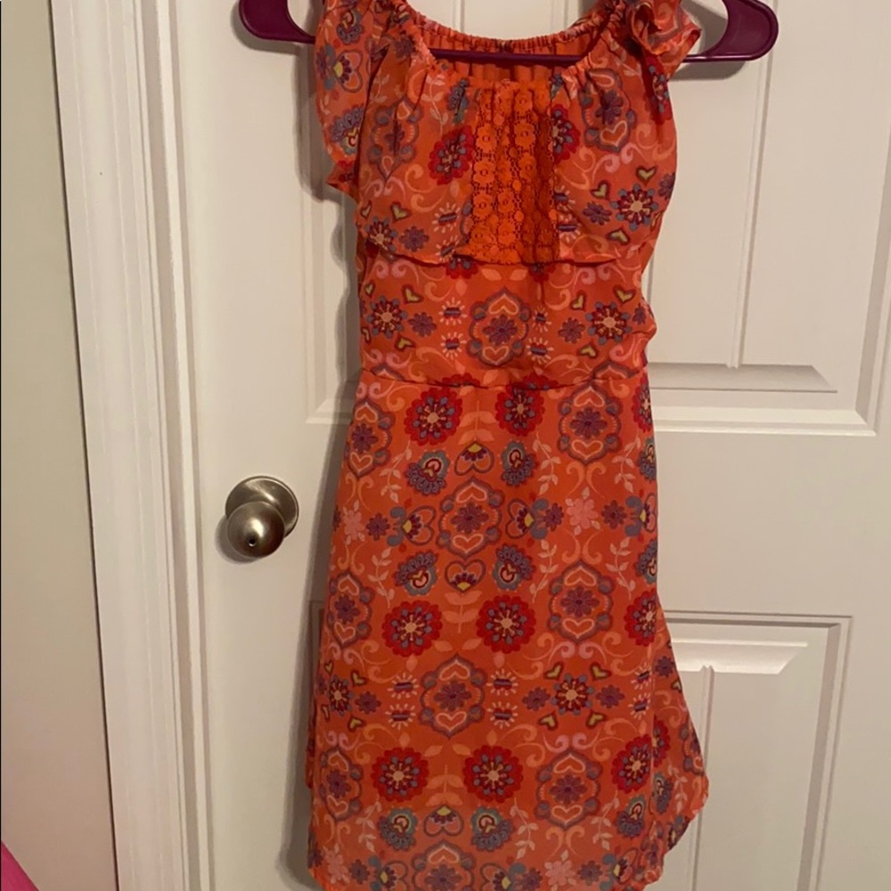 Flower and heart print dress